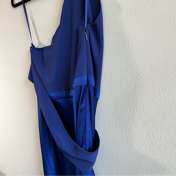 Ted Baker Dress Dark Blue Ivena Asymmetric Knit Bodice w/ Satin Skirt Sz 12 NWT - Picture 16 of 16